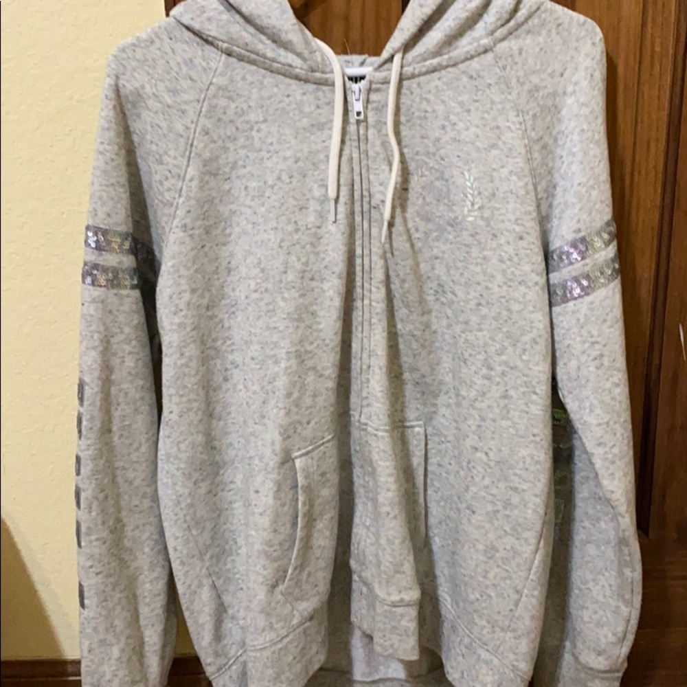 PINK long sleeve zip up jacket